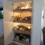 Pantry with lights.